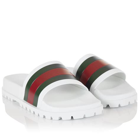 gucci stripe sandal|gucci slides knock off.